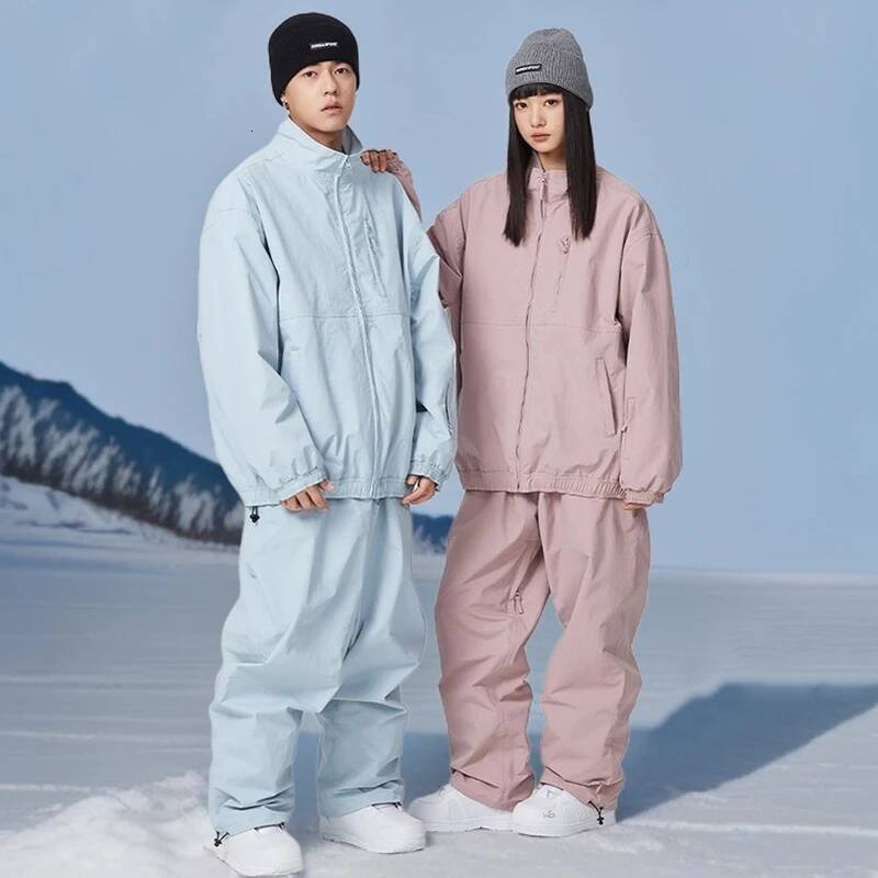 Ddmyoutdoor New Couple Ski Suit Winter Sport Warm Snowboard Tracksuit Man Loose Skiing Jumpsuit Woman Waterproof Windproof Snow Clothes Jogging Suit