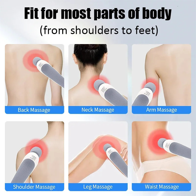 Muscle Mini Massage Gun Deep Tissue Handheld Massage Gun Stick Fascia Gun Leg Neck Vibrating Relax Massagers Portable 250605