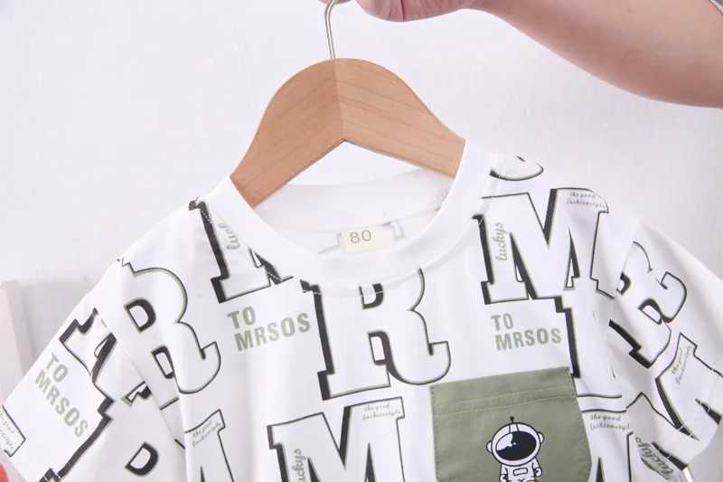 Toddler Baby Boy Girl Clothing Sets Summer Casual Infant Cartoon 2pcs Outfits T-shirt+Shorts Kids Tracksuit R250606