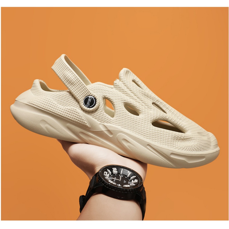 2025 Summer Free Shipping New Designer Men's Cool with Hole Shoes for Outer Wear Hollow Beach Sandals