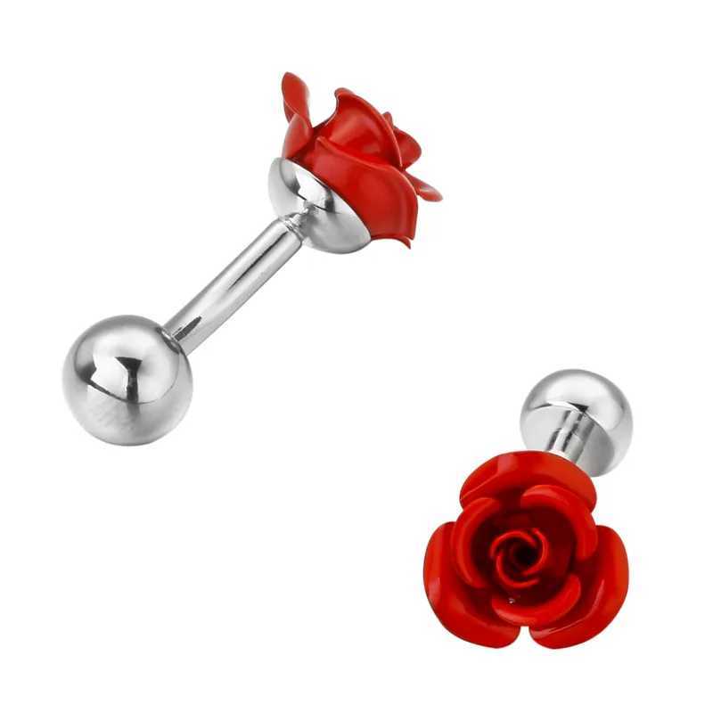 High quality mens French shirt cufflinks metal Romantic Red Love Rose cuff buttons business suit accessory jewelry gifts W250606