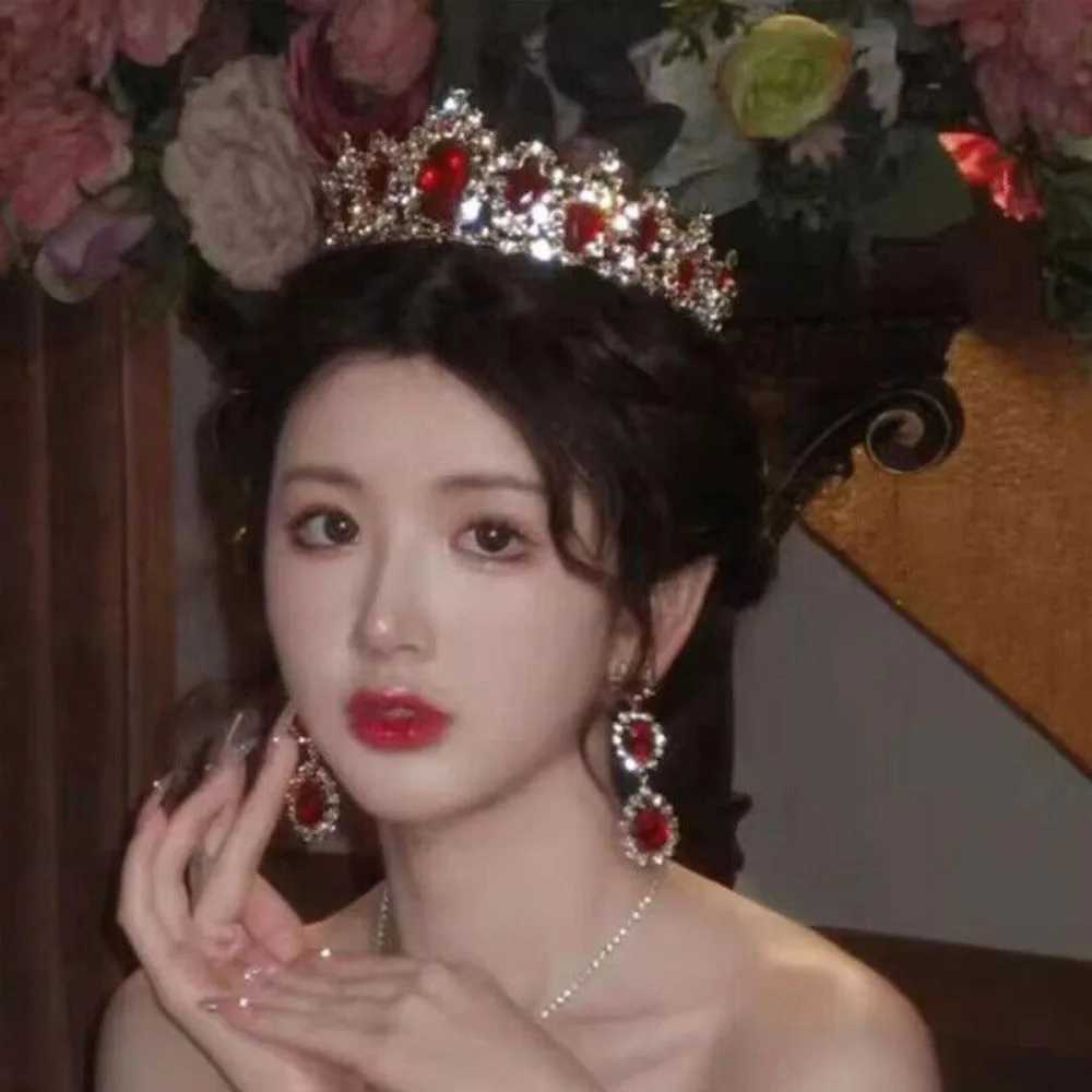 3pcs/set Crystal Bridal Tiara And Crown Earrings Necklace Jewelry Set For Women Princess Girls Jeweled Wedding Tiara For Bride Z250605