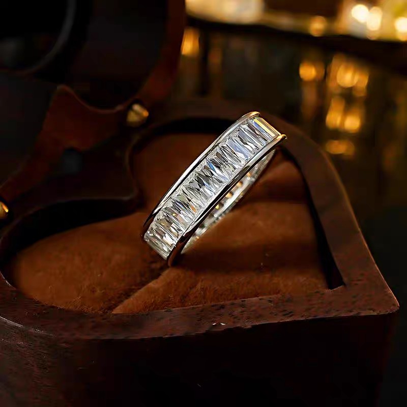 Choucong Unique Brand Wedding Rings Gorgeous Sparkling Noble Jewelry Pure 100%925 Sterling Silver Princess Cut Zircon CZ Diamond Party Promise Lady Ba