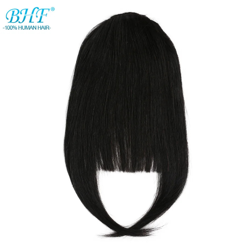 BHF Human Hair Bangs Natural Bang Hair 3 Clips in Bangs Fringe With Temples 250529