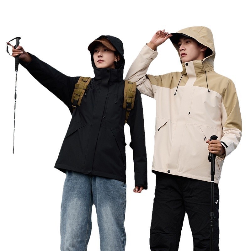Ddmyoutdoor Outdoor In Stormtrooper Jacket Autumn Winter New Couple Style Detachable Color Blocked Warm Thick Two Piece Set Versatile Jackets