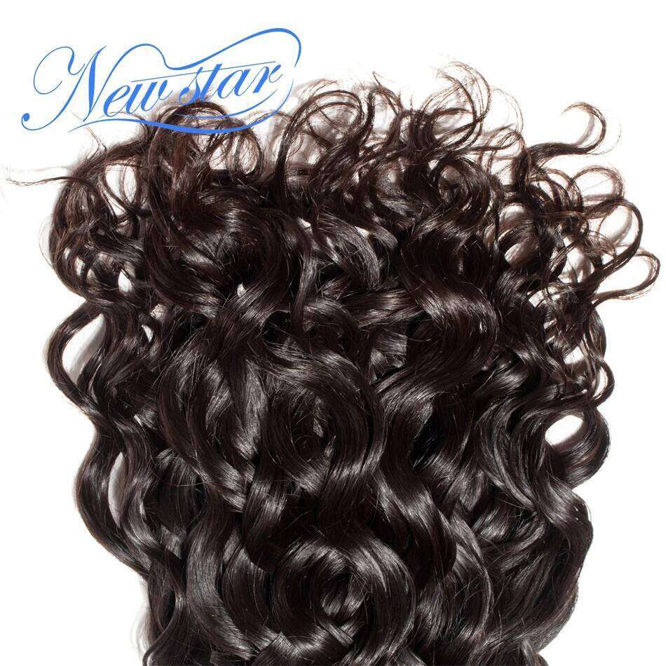 New Star Natural 3 Bundles Peruvian Virgin Weave Extensions Water Wave 100% Unprocessed Raw Human Hair Weaving