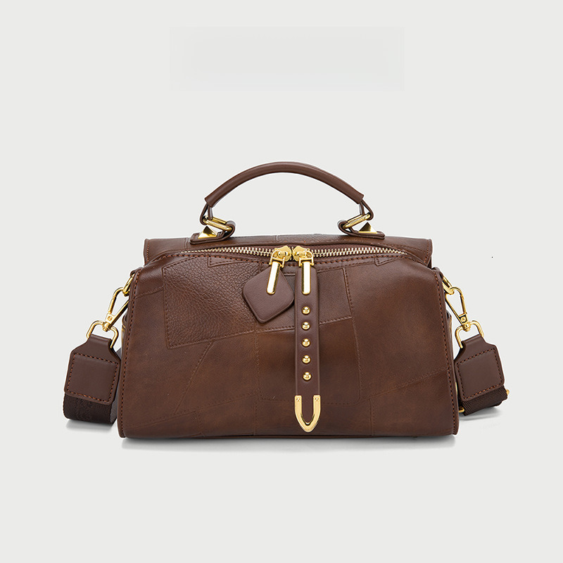 Free Shipping Summer New Niche High-end Retro Handbag Fashion Versatile Designer Bags Shoulder Soft Luxury Leather Crossbody Boston Bag