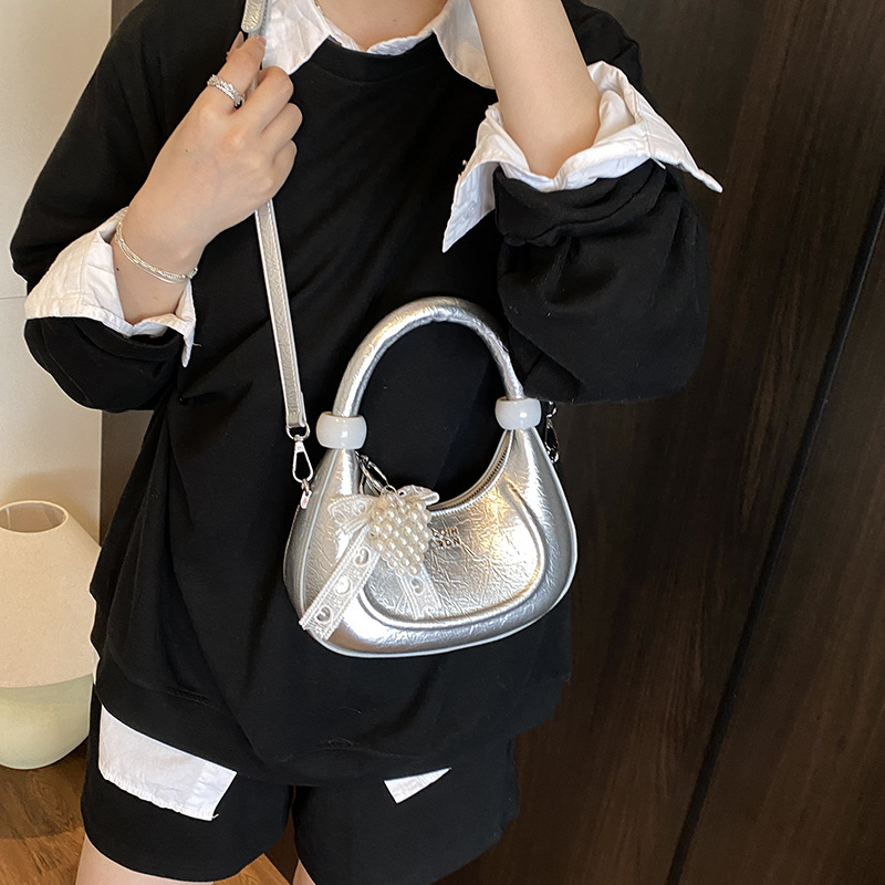 designer 2025 New Small Bag Summer Crescent Bag High-end Handbag Fashion Single Shoulder Crossbody Bag Handheld Women's Bag