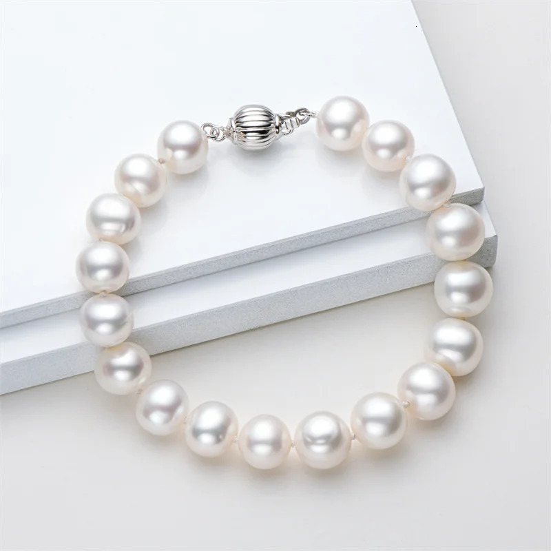 OXTAO 925 Silver Natural Freshwater Pearl Bracelet WomenS Daily Wear Elegant Bracelet Jewelry Anniversary Birthday Gift 250604