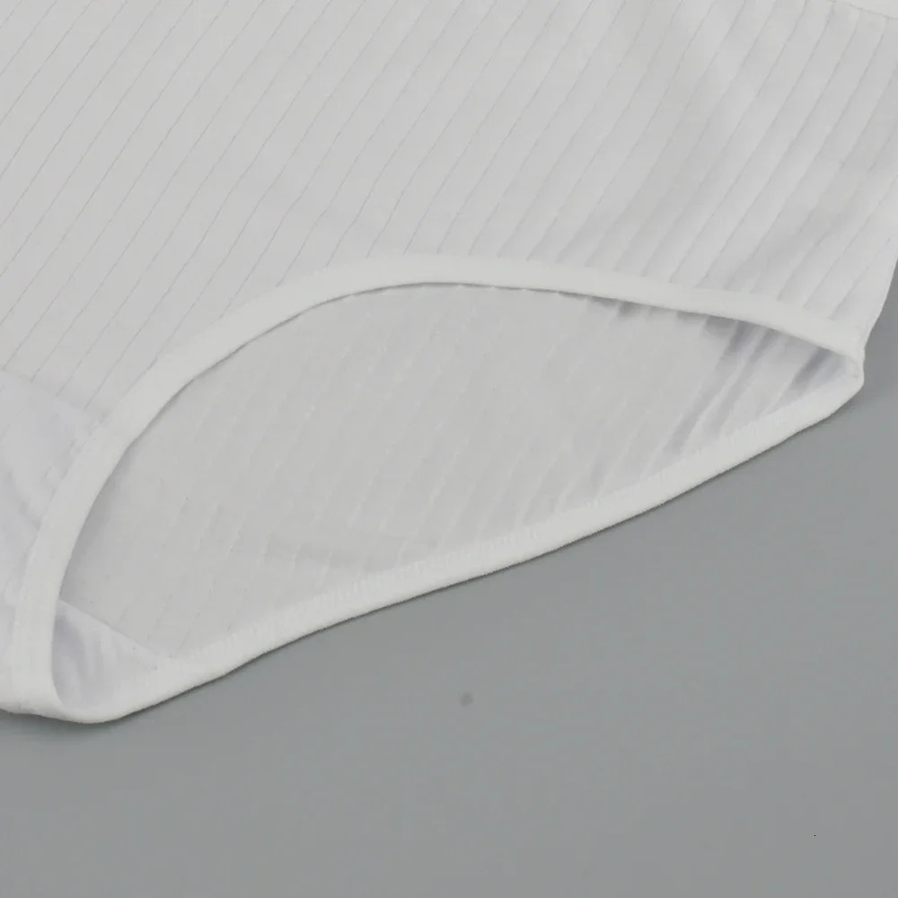 Soft High Waist Cotton Panties Underwear For Women Breathable Plus Size Woman Briefs Female Lingerie Underpants Panty Striped 250609