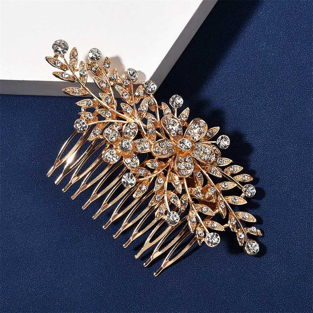 Wedding Hair Comb Bride Tiaras Headdress For Women Rhinestone Flower Hairpin Hair Clip Elegant Girls Prom Headpiece Hair Jewelry Z250605