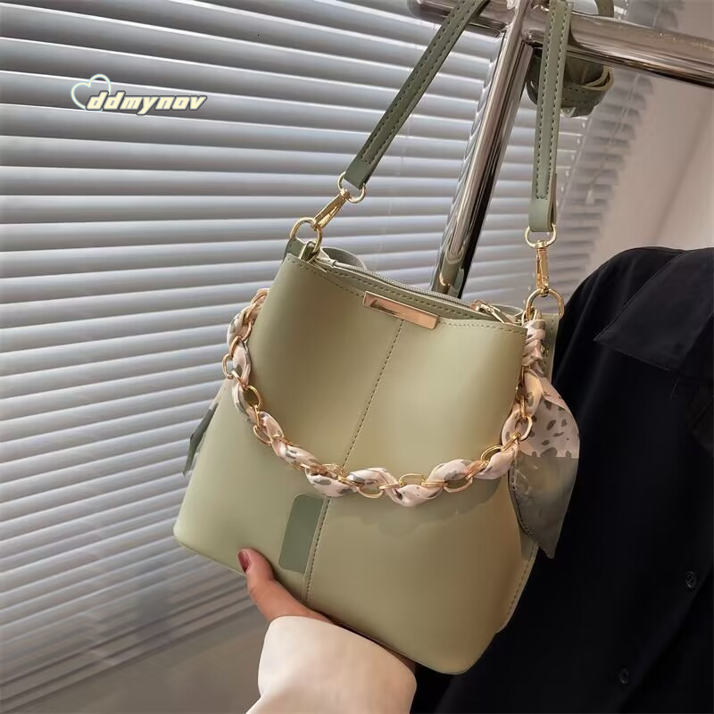 Sweet Style for Women 2025 Solid Color High-end Underarm Single Shoulder Chain Trendy Women's Bag ddmynov