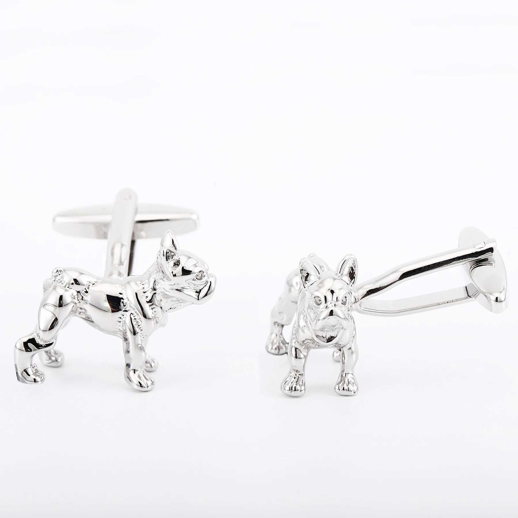4 Styles TZG Fashion Animal Cufflinks Men Cuff Links Dog Fish 1 Pair Shipping W250606