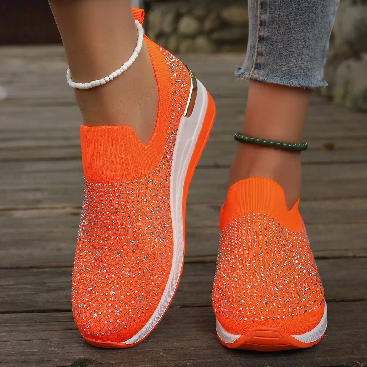 Ddmyoutdoor Women Wedges Platform Sneakers Autumn Fashion Round Toe Casual Sports Slip On Woman Non Vulcanized Shoes Plus Size Outdoor Shoes
