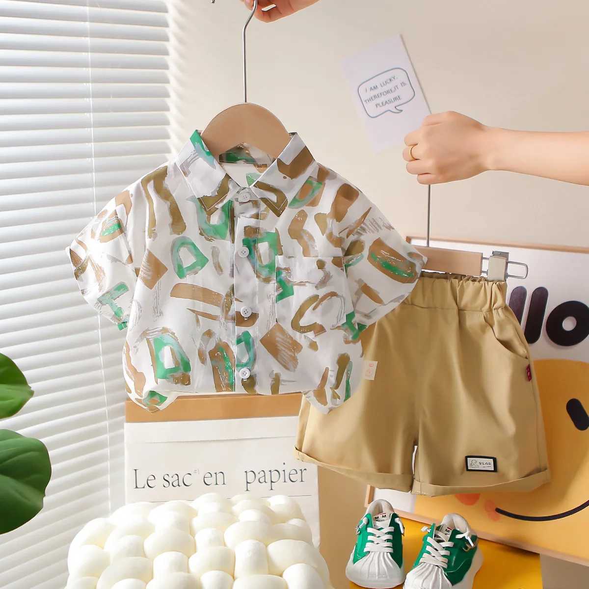 Boys Clothing Sets Summer 2025 Children Fashion Shirts Shorts 2pcs Party Suit For Baby Casual Outfits Kids Short Tracksuits 4 5Y R250606