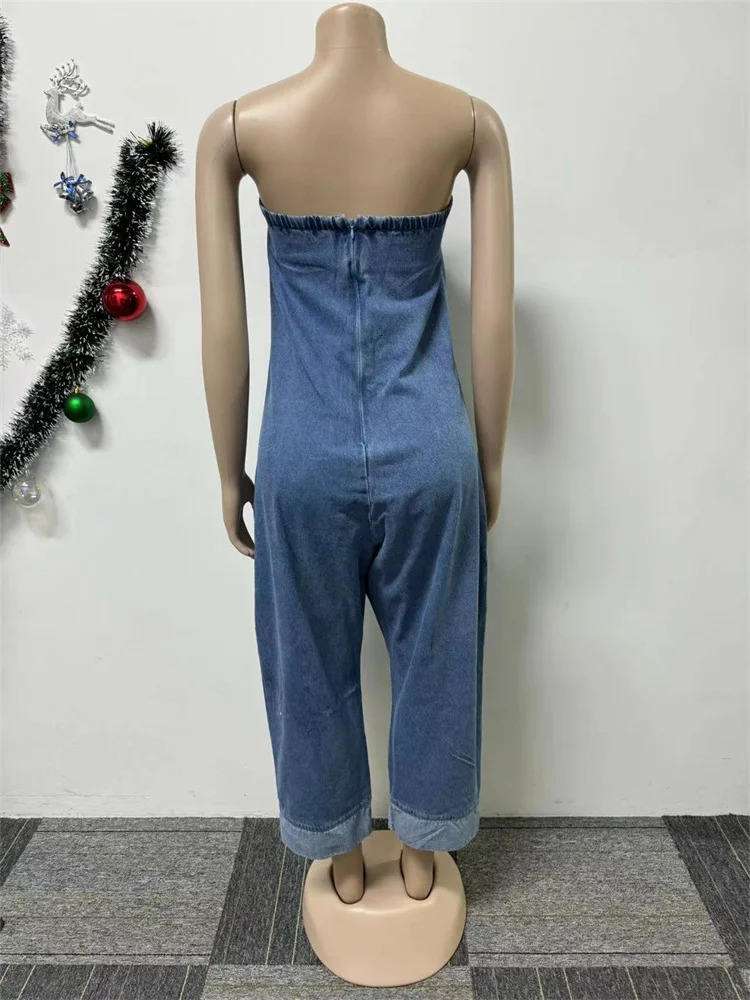Wmstar Womens Jumpsuits Outfits Solid Casual Off Shoulder Summer Sexy Playsuits Overalls Wholesale Drop 2024250530