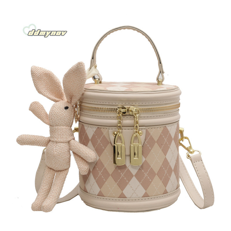 High-end Niche for Women 2025 New Quilted Versatile Handbag Bucket Fashionable Internet Celebrity Shoulder Crossbody Bag ddmynov