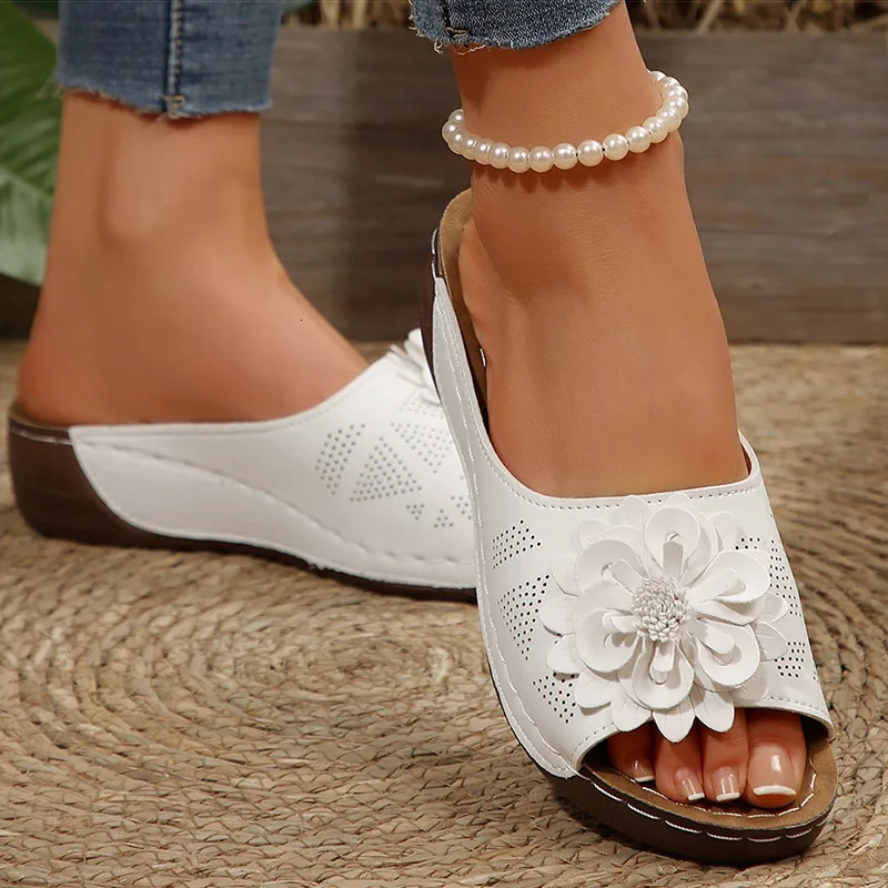 Womens Sandals Comfortable Heels Sandals Summer 2025 Shoes Women Fashion Slippers Wedges Heeled Summer Shoes Woman Footwear 250605