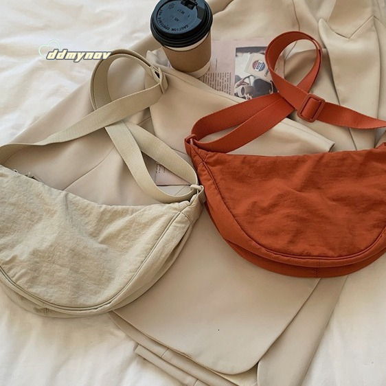 New Women's Crossbody Fashion Casual Nylon Dumpling Versatile Shoulder Trendy Lightweight Small Cloth Bag ddmynov