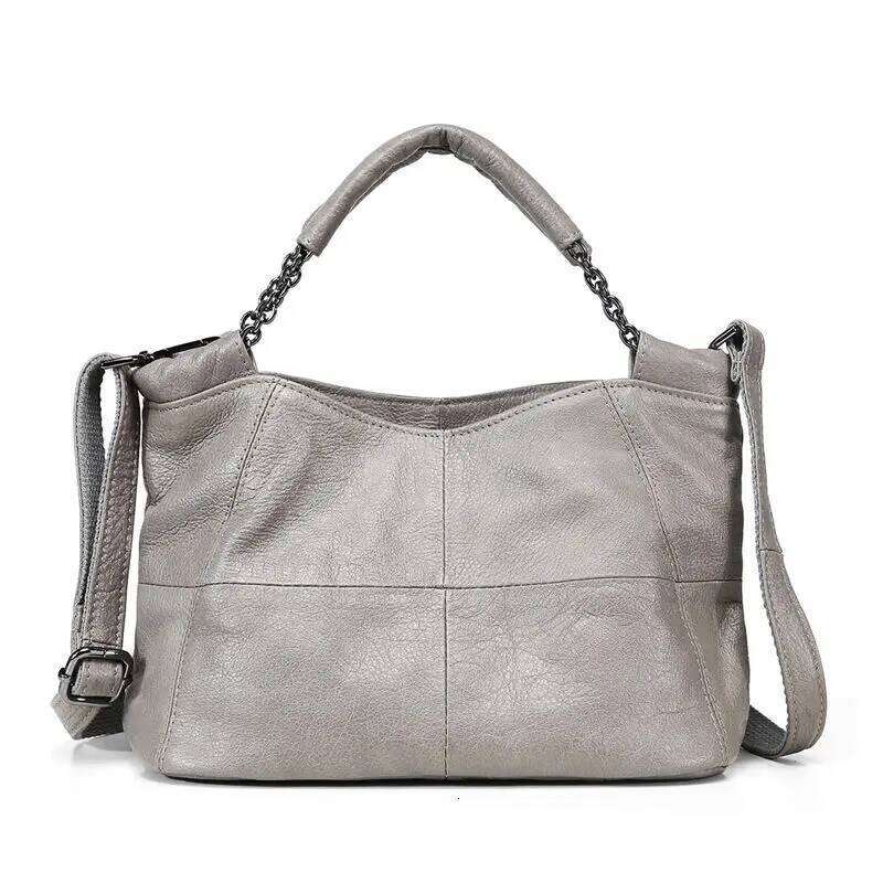 Nesitu New Red Grey White Black Yellow Genuine Leather Women's Handbag Girl Lady Shoulder Messenger Bags Female Totes M8920 2025/06/06