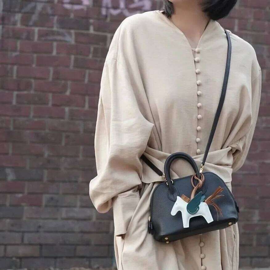 Mini Genuine Leather Shoulder Women s Half Handmade Crossbody With Sheepskin Lining Single Strap Wear Resistant Bag bag