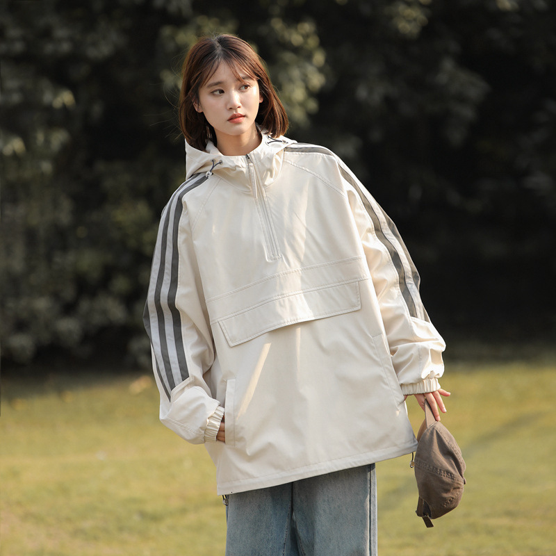 Ddmyoutdoor Spring And Autumn Waterproof Unisex Jacket Loose Fashionable Versatile American Outdoor Trend Hooded Jacket Jogging Suit