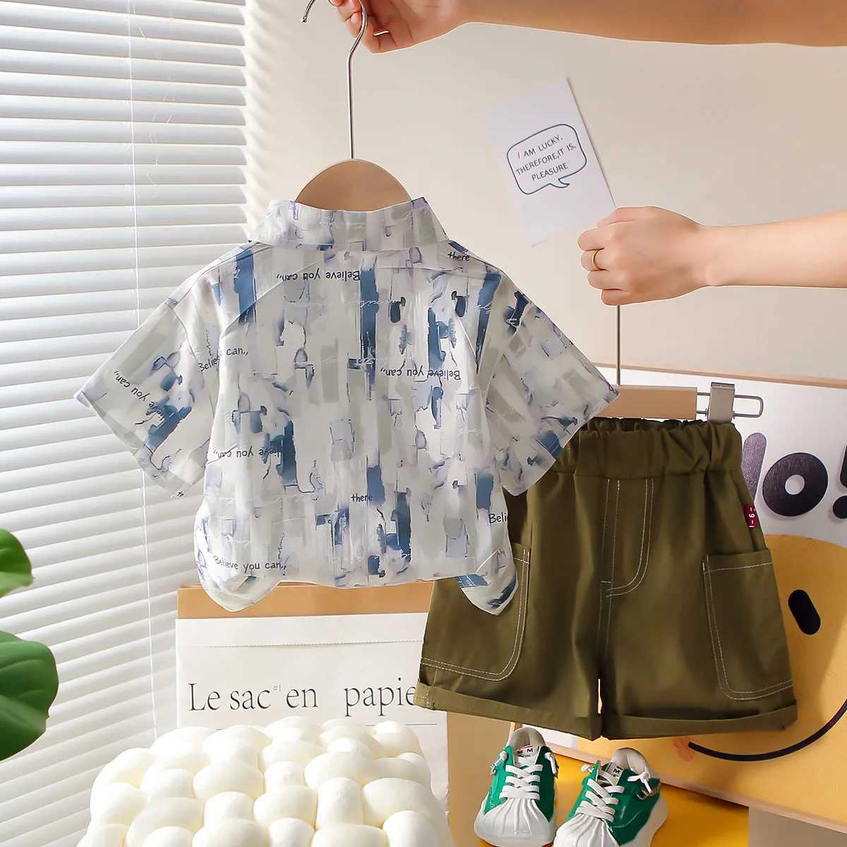 Boys Clothing Sets Summer 2025 Children Fashion Shirts Shorts 2pcs Party Suit For Baby Short Outfits Kids Tracksuits Toddler 5Y R250606