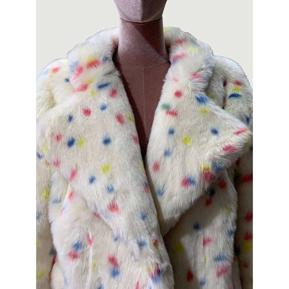 Mauroicardi Winter Short Colorful Thick Warm Faux Fur Coat Women Loose Sweet Fluffy Jacket Furry Cardigan 2024