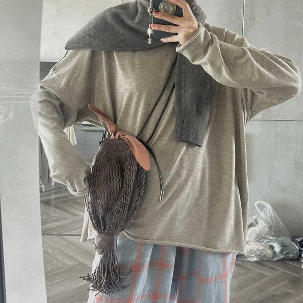 2025 Summer New Casual All-match Messenger Fishing Net Women Trendy Personalized Shoulder Bag Ruched Streetwear Crossbody Bags M250606