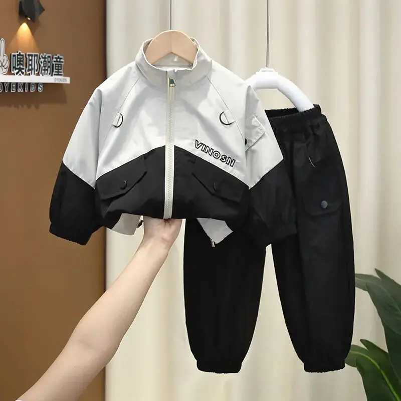 Kids Boy Clothing Set Spring Autumn Children Base Coat Pants 2Pcs Girl Sport Suit Toddler Kid Casual Outfit R250606