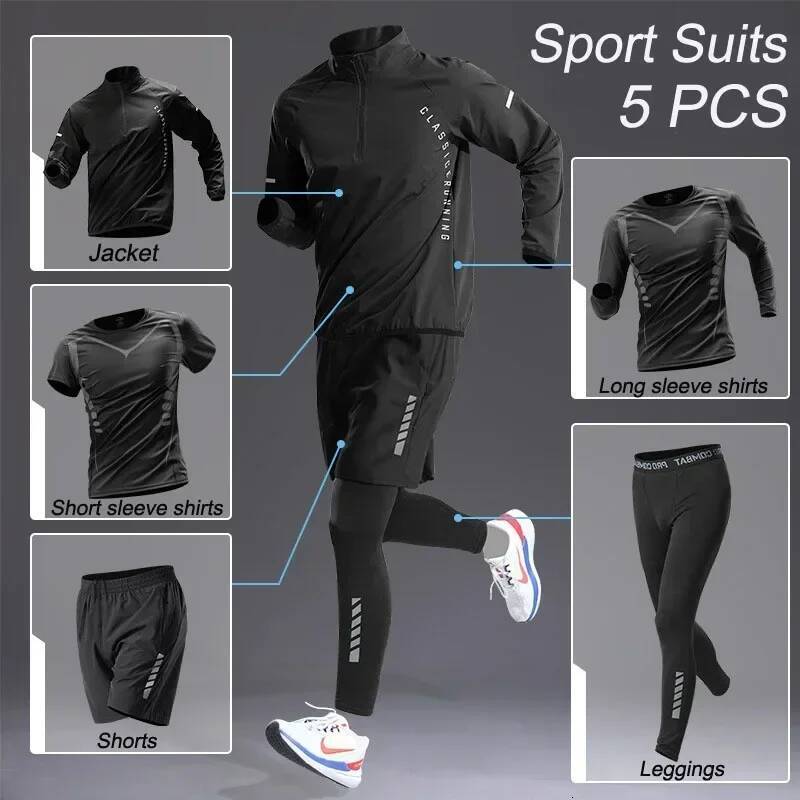 Ddmyoutdoor Sport PCS Men S Quick Dry Jacket Fiess Running Sets Sports Jogging Pants Workout Sportswear Track Suit Jogging Suit