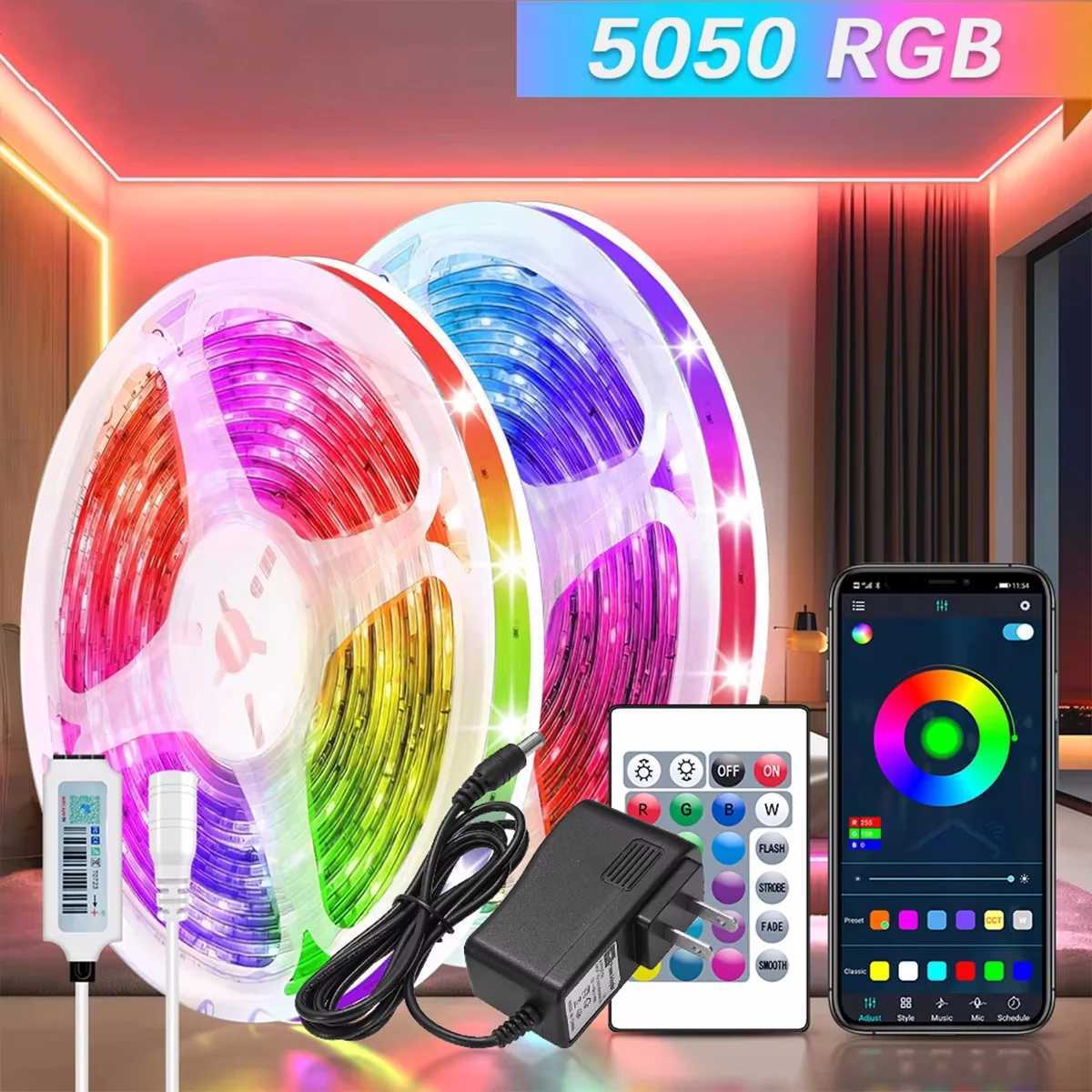 40m Bluetooth LED strip light LED Strip Lights LED Lights For Bedroom Smart LED Lights APP Control For Birthday Christmas Z250605