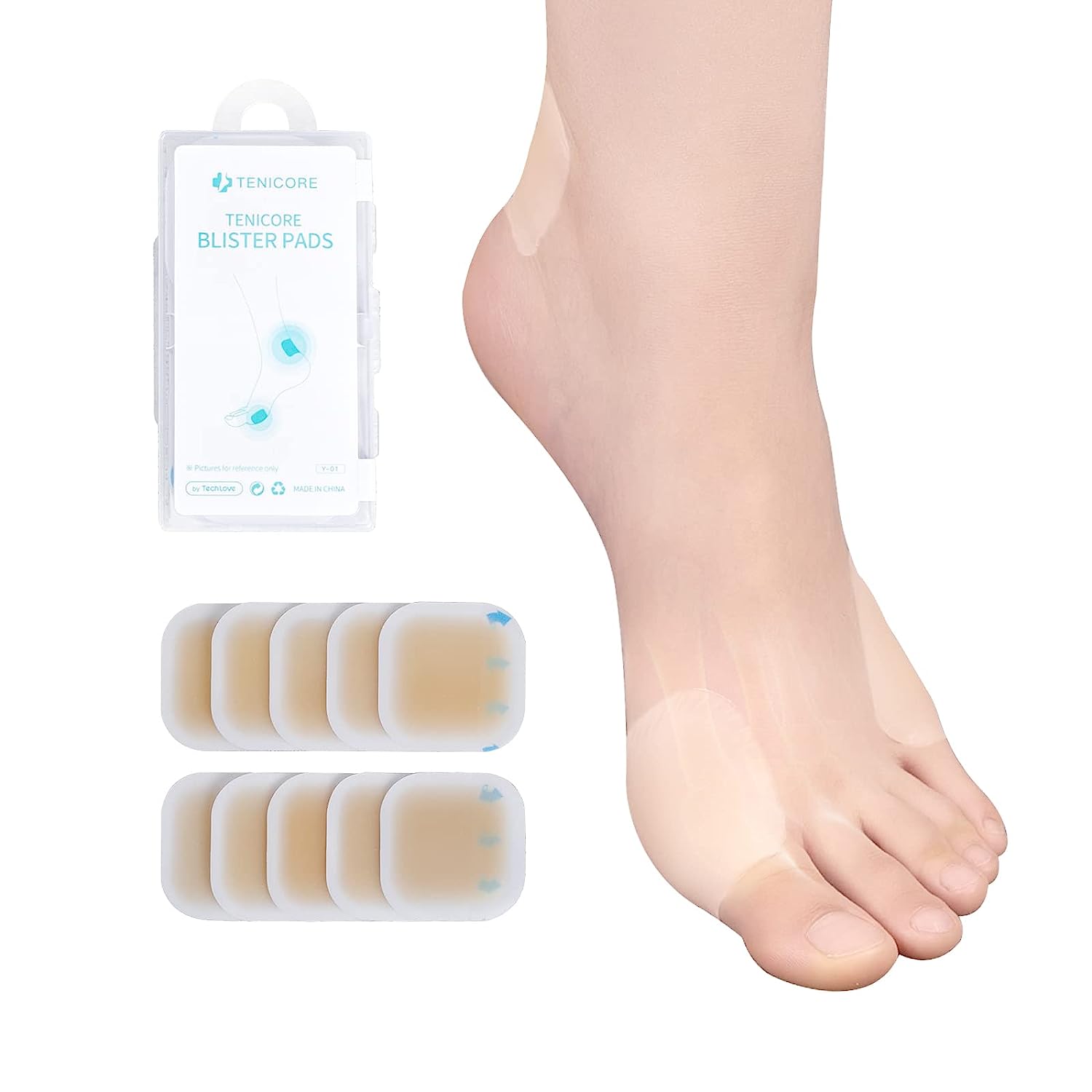 Bunion Pads, Bunion Cushions for Women and Men, Toe and Foot Protector Pads, Sole and Heel Cushions, Waterproof, Thin, 10PCS