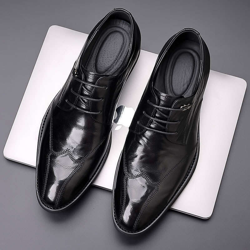 New Handmade for Men Business Formal Genuine Leather British Casual High-end Slip-on Sheepskin Men's Shoes