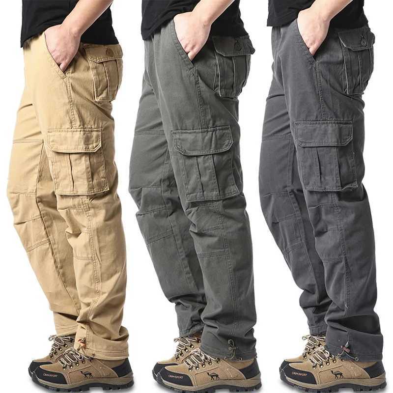 2025 New Mens Casual Sports Pants Stretch Waist Tactical Cargo Pants Man Hiking Pants Joggers Cotton Trousers Z250605