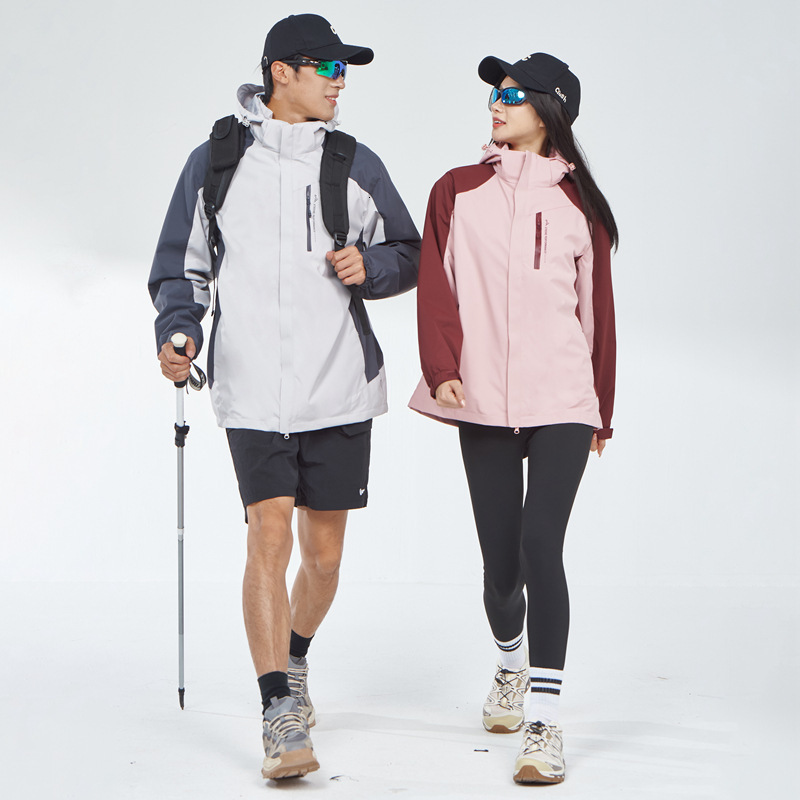 Ddmyoutdoor New Outdoor Color Blocked With Fleece Inner Lining Men And Women Waterproof Jacket For Hiking Fishing Etc Jackets