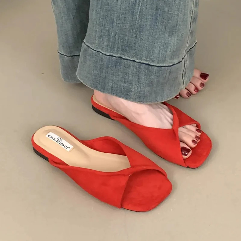 Flats Women Slippers Bohemian Beach Shoes Casual Sandals Summer Trend Woman Open Toe Flip Flops Sport Shoes Mujer Slides 250605
