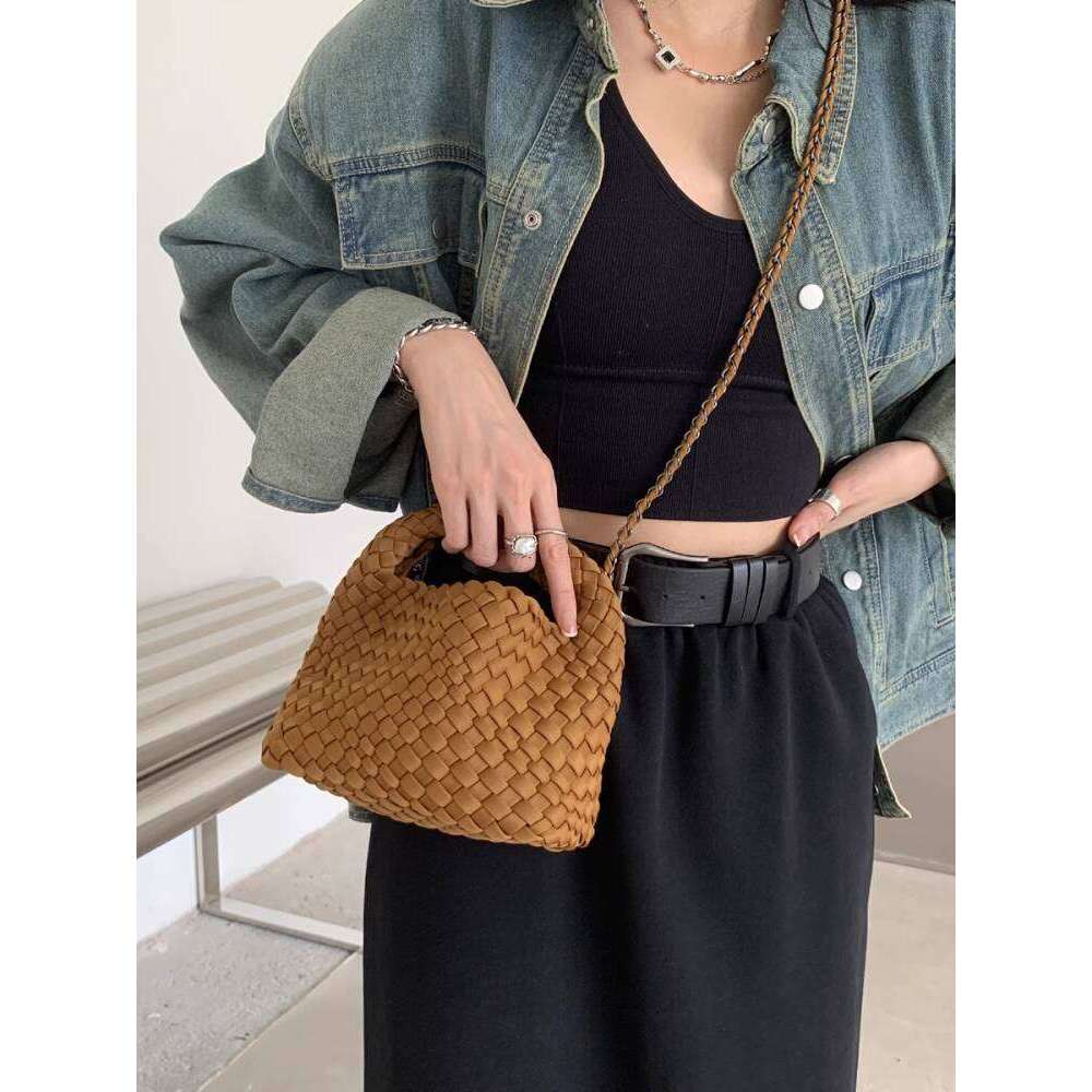 High Quality Handwoven Small Tote Handbag New Nylon Women s Fashion Shoulder Crossbody Bag