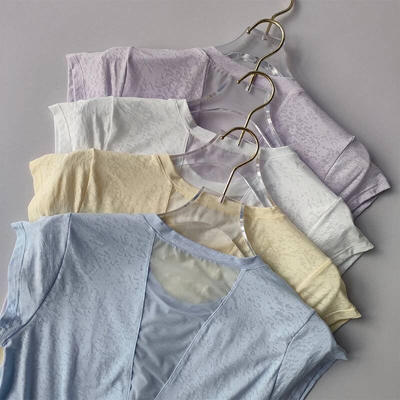 Breathable Beautiful Back Sports Top Women's Mesh Short Sleeved T-shirt Fiess Running Cover Up High-end Yoga Suit Summer