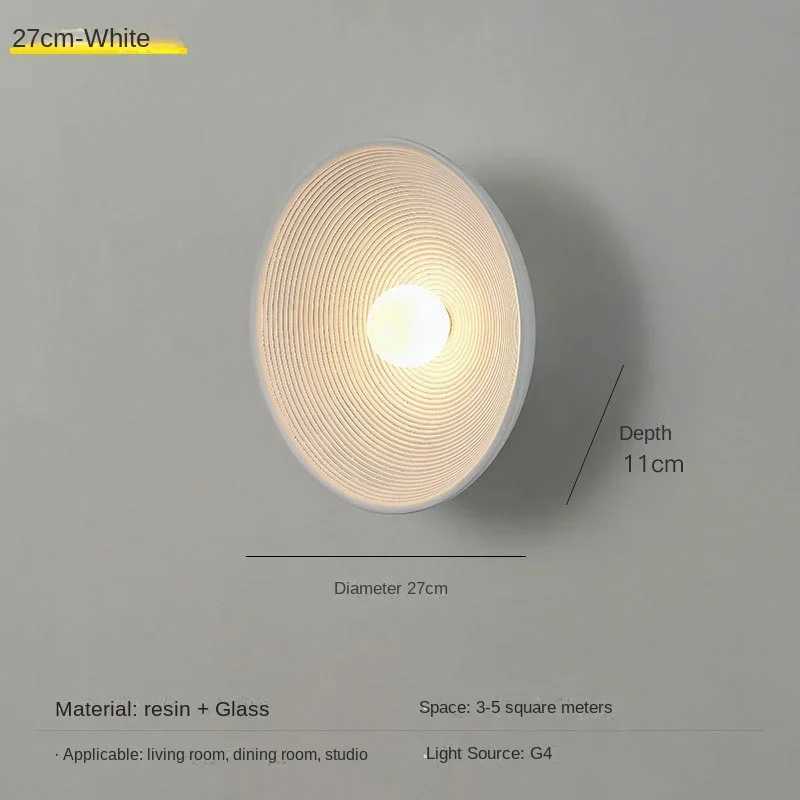Modern Creative Led Resin Wall Light Fixture Living Room Bedroom Decoration Nordic Round Europe Luminaire Indoor Aisel Corridor Z250605