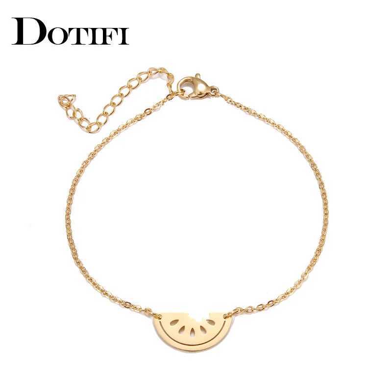 DOTIFI Stainless Steel Bracelet For Women Gold Color Watermelon Pulseira Feminina Lovers Engagement Jewelry W250606