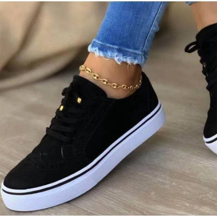 Plus Size Spring Summer New Lace Up Casual Comfortable Casual Shoes Round Toe Flat Solid Color Women S Shoes Ddmysaturn