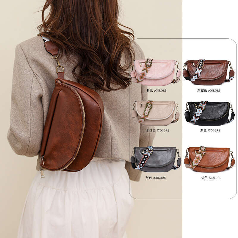 Bags Women's New Fashion Single Shoulder Crossbody Ladies' Casual Simple Chest Bag B5