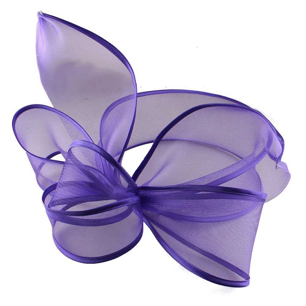 2024 New Fashion Fascinator Hat with Hair Clips Party Big Hat Nice Crinoline Headwear Church Wedding Bride Womens Hair Accessories Z250605