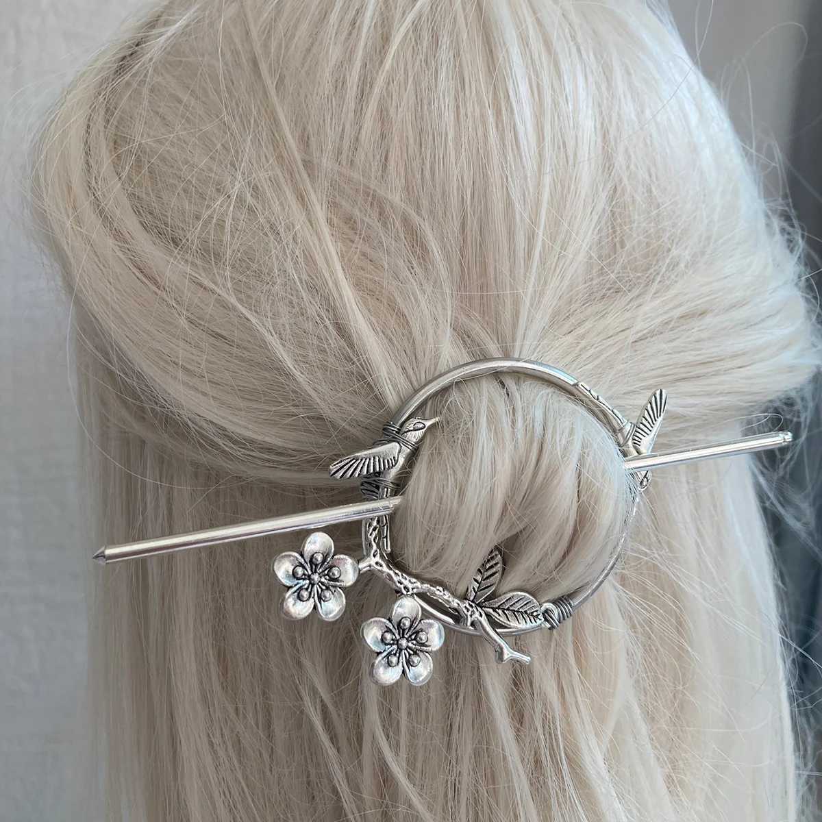 Boho Metal Branches Hair Pin Barrette Haircomb Woodland Clip with Moon Deer Antlers Witch Hairclip Pagan Elf Hair Jewelry Z250605