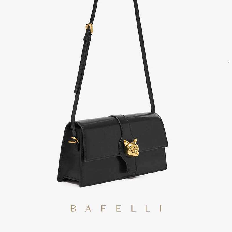 BAFELLI CAT 2025 NEW Women's BAG BRAND FASHION RETRO STYLE DENIM TRENDING SHOULDER CLUTCH FEMALE LEATHER FLAP PURSE