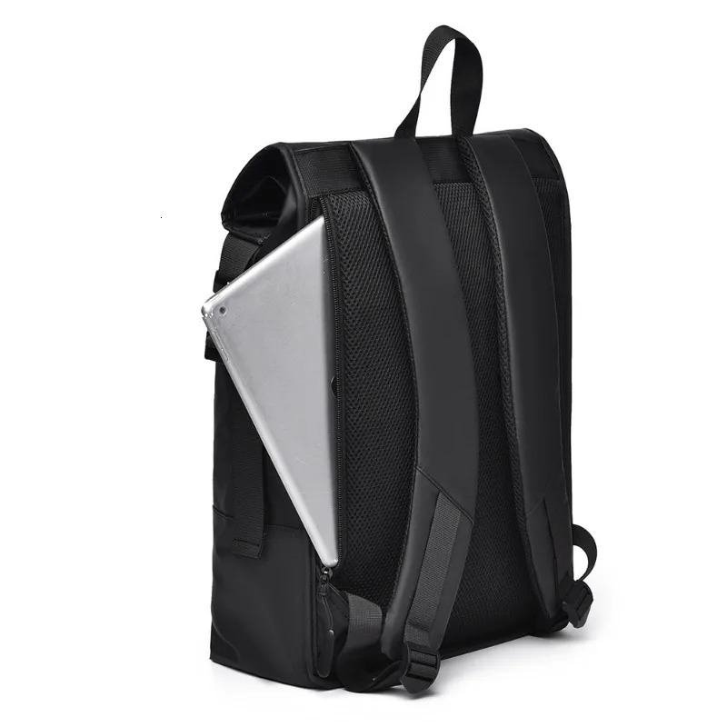 Stylish Mens Backpack - Spacious Roll Top Bag for Business Trips Travel Daily Use Premium Quality 250530