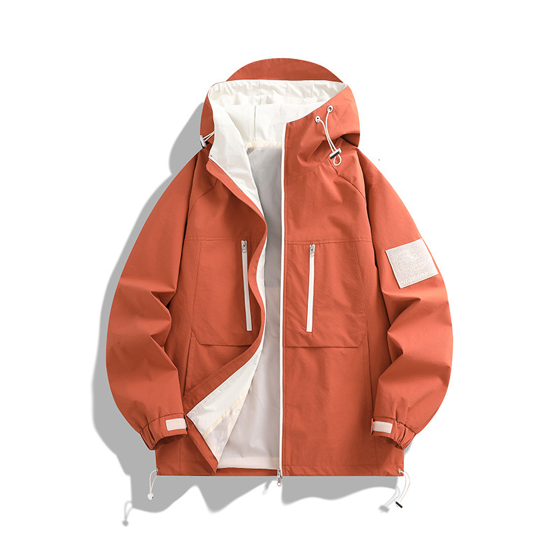 Ddmyoutdoor New Couple Hooded Stormtrooper Anti Splash Jacket Men S And Women S Outdoor Splicing Trendy Brand Street Photography Jackets