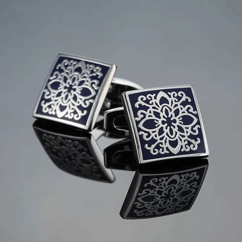 Fashion Mens Cufflinks Stainless Steel Business Cufflinks For Gentlemen Steel Stamping Cuff Links Hand Engraving Men Jewelry W250606