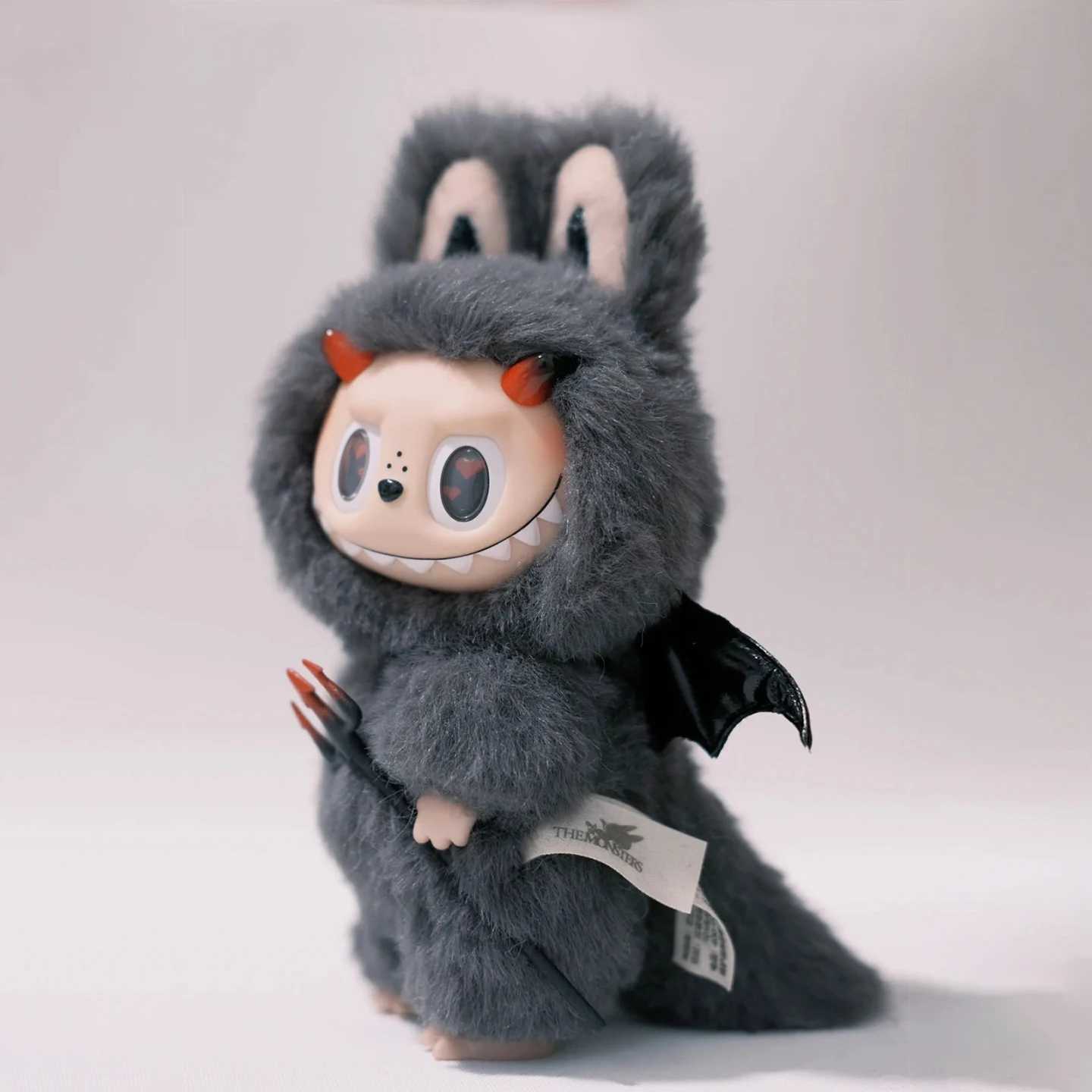 Zimomo Labubu Original Black Custom Kawaii Little Devil Clay Cute Plush Collectible Backpack Pendant Trendy Play Surprise Gift X250606